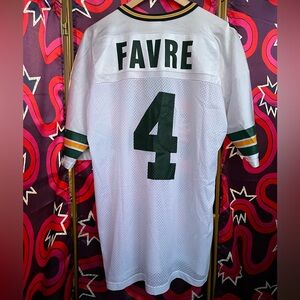 Vintage Brett Favre Green Bay Packers Champion NFL Jersey White 4 48 Football